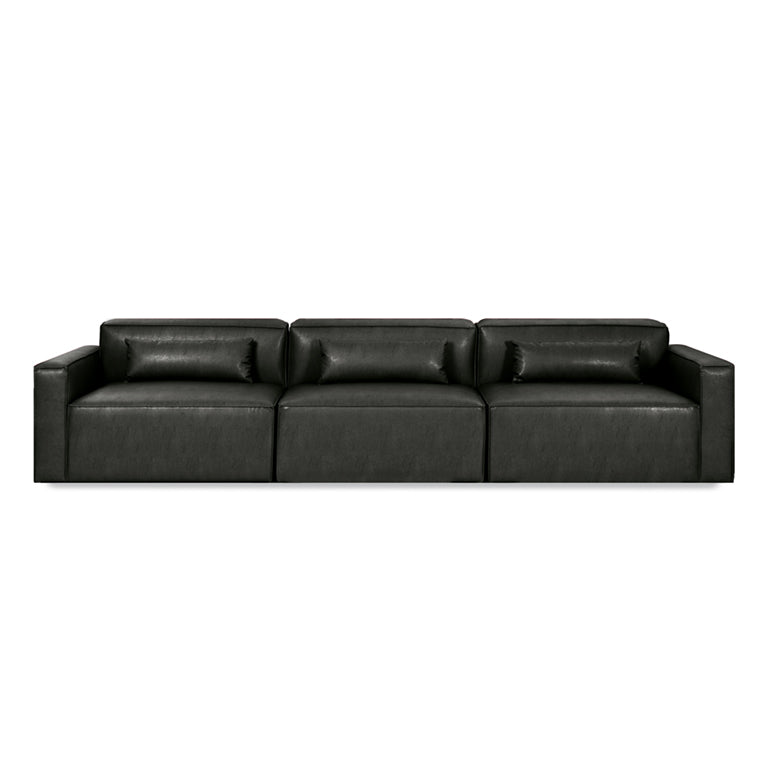 Mix 4 Seater Sofa - Black Vegan Leather