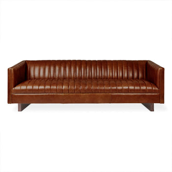Wallace 3 Seater Sofa - Saddle Brown Leather