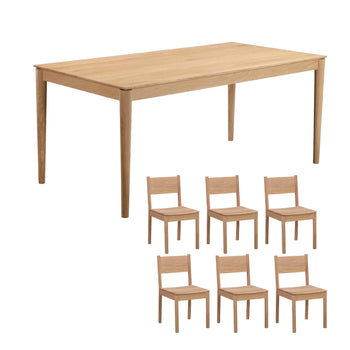 Gather Solid Wood Dining Package - 180cm