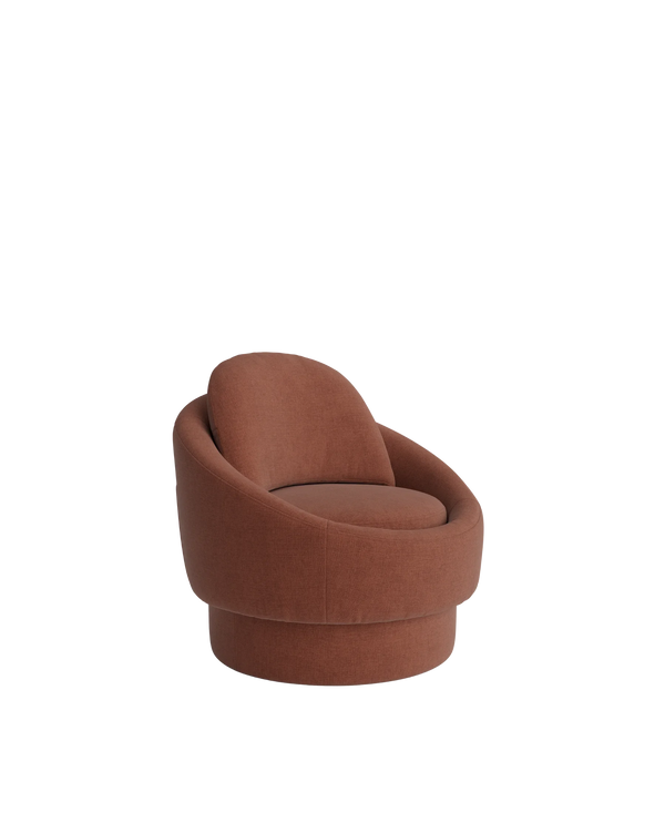 Halo Swivel Armchair - Silas Cherry