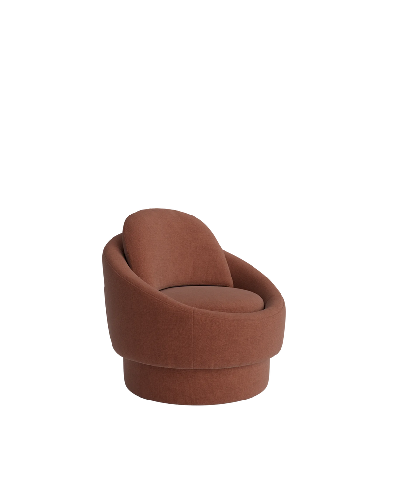 Halo Swivel Armchair - Silas Cherry