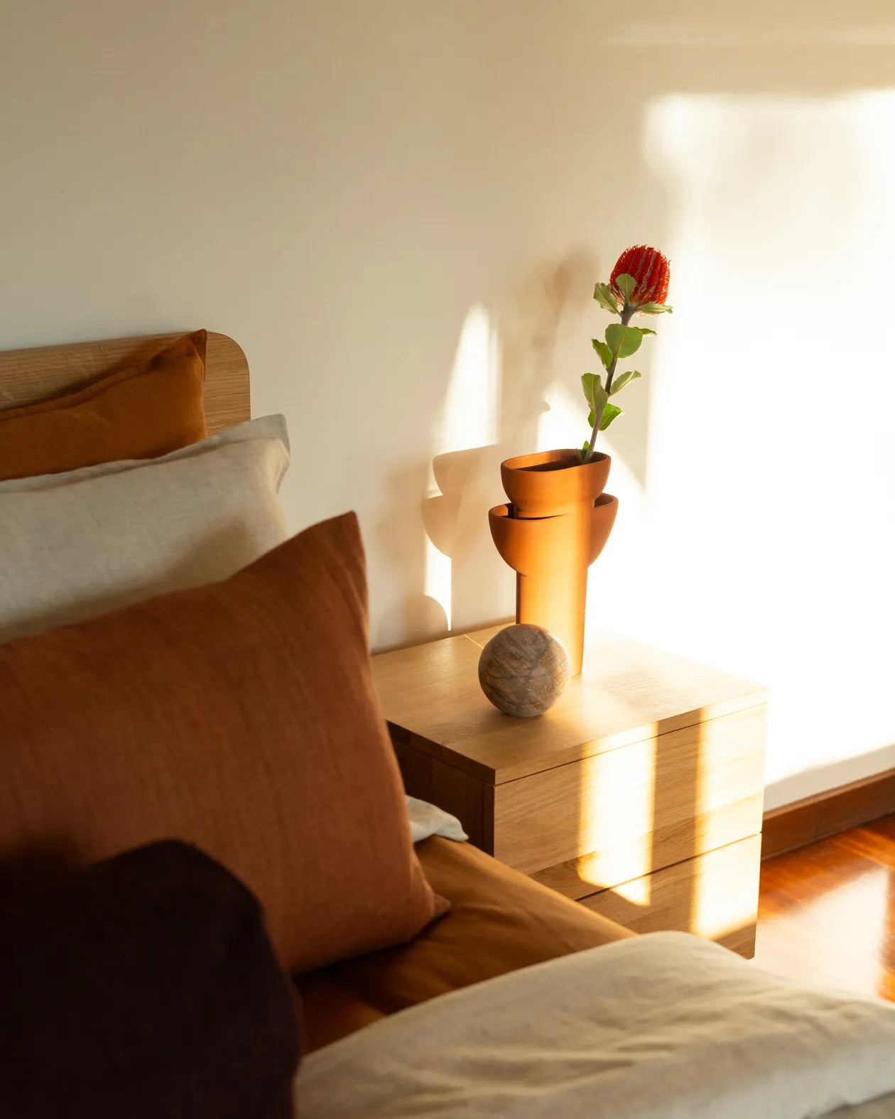 Harmony Bedside Table - Oak