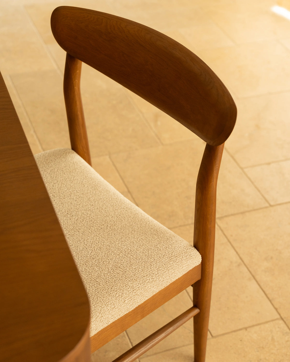 Henri Dining Chair - Deep Oak / Tate Biscotti