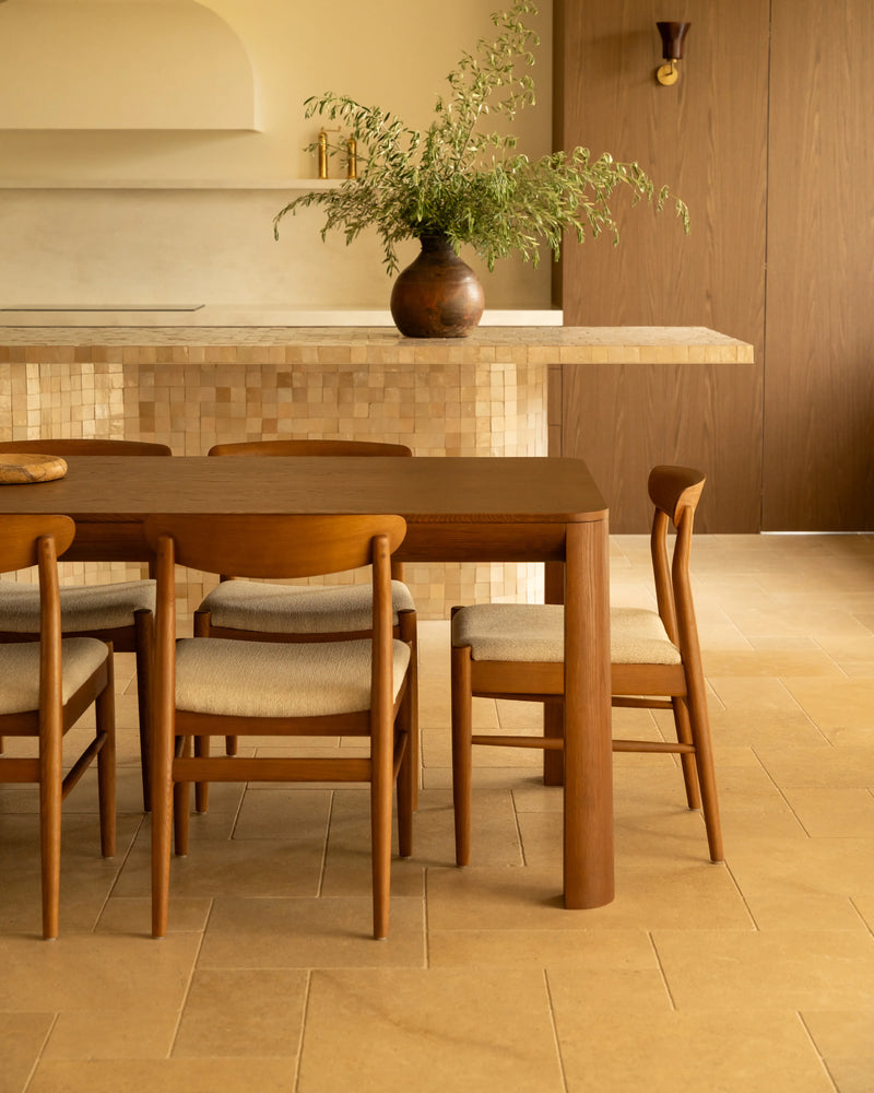 Quart Dining Table 240cm - Deep Oak