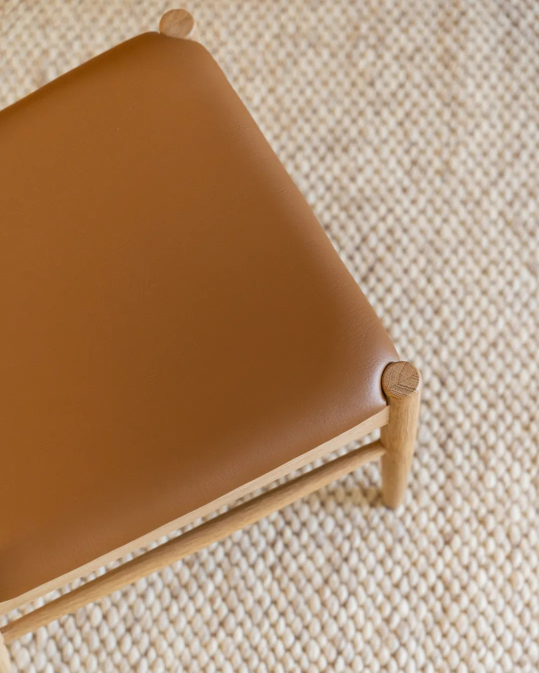 Henri Dining Chair - Oak / Tan Vegan Leather