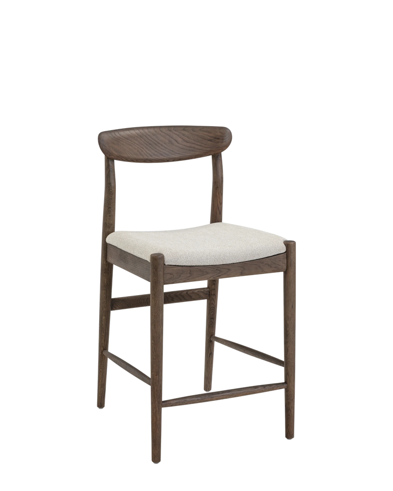 Henri Bar Stool 65cm - Earthen Oak / Tate Biscotti