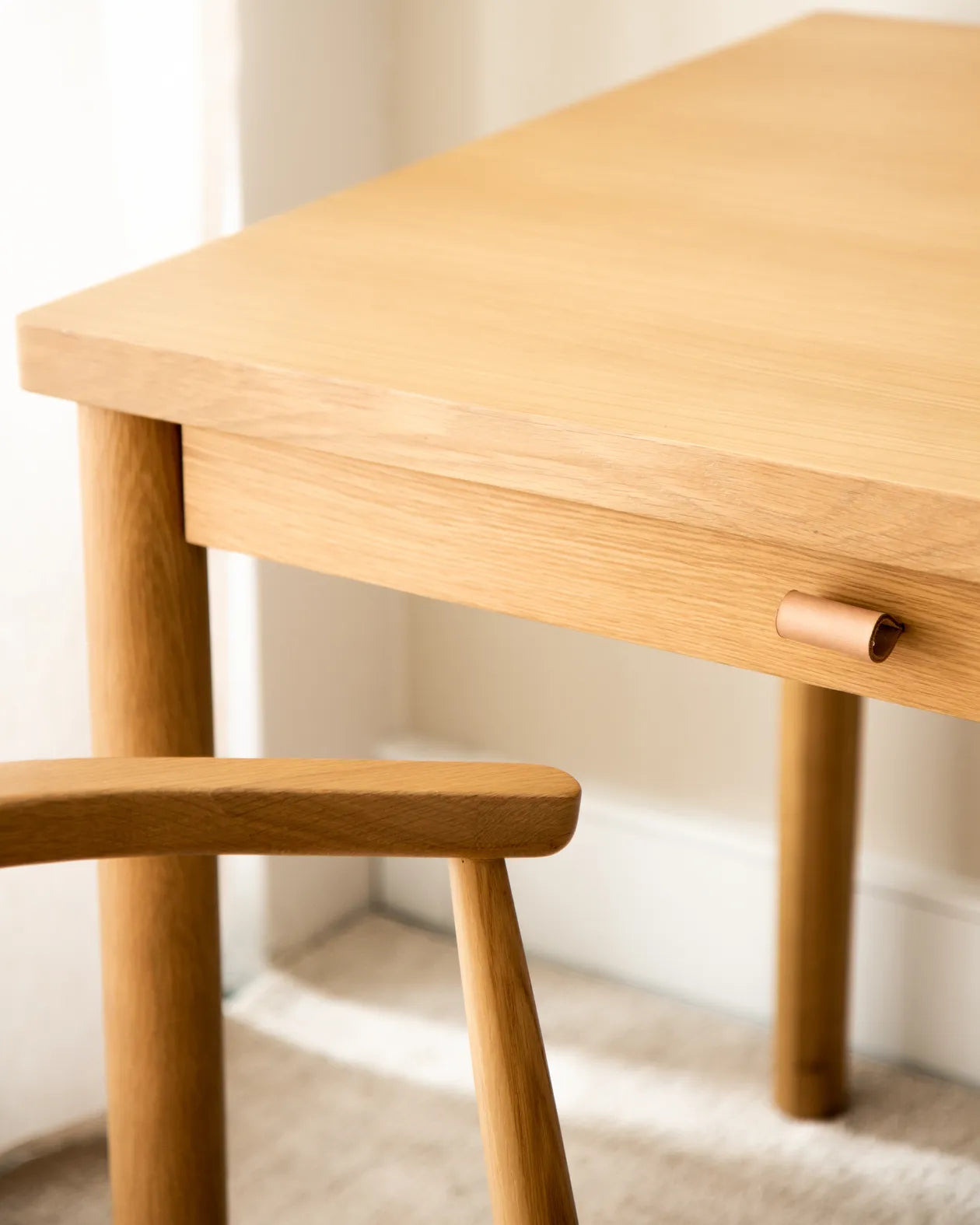 Hoop Office Desk - Oak