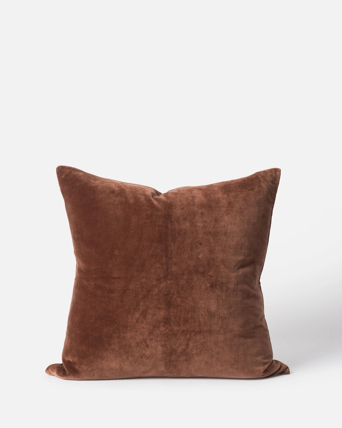 Cotton Velvet Cushion - Brick