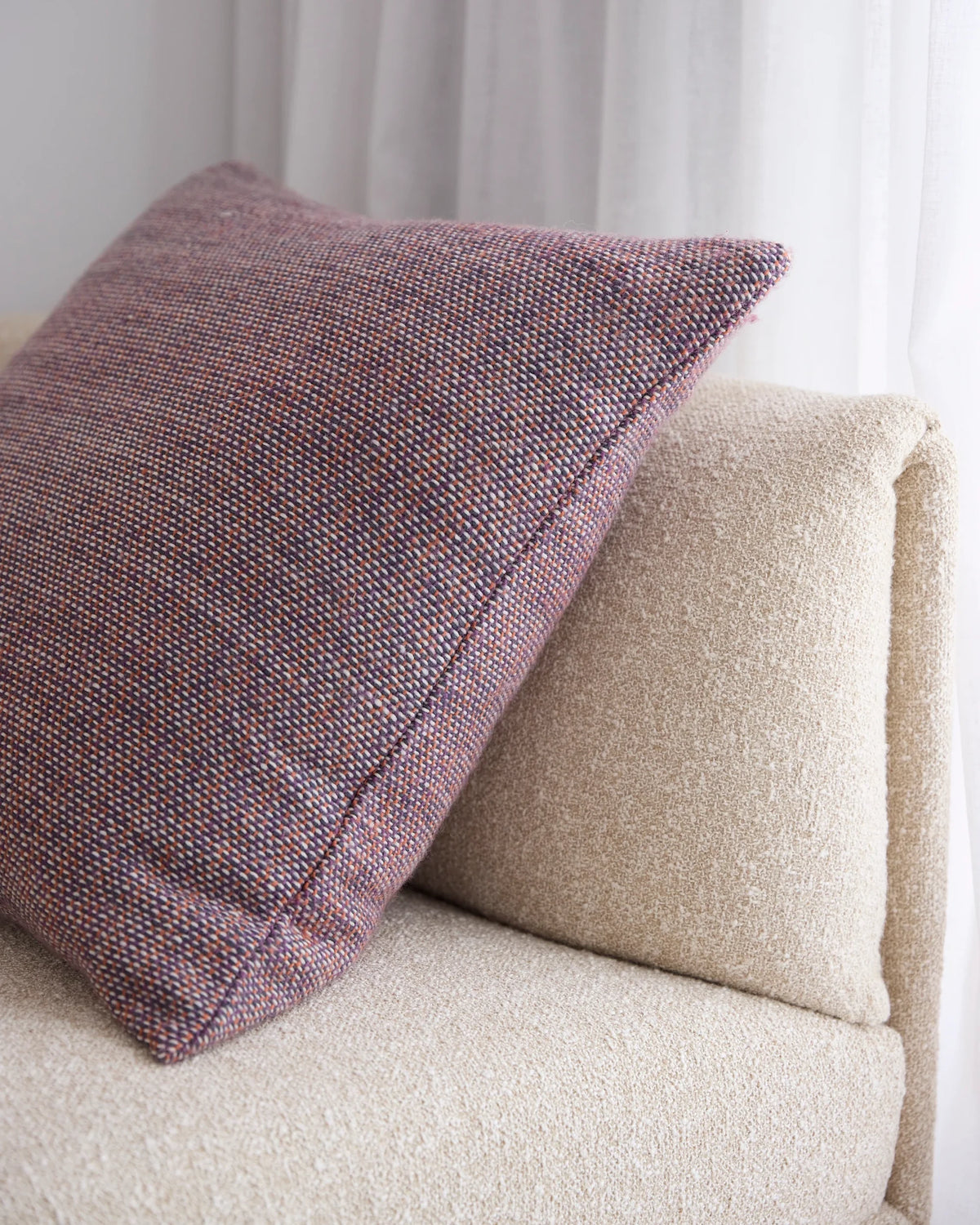 Misto Cushion - Navy/Persimmon