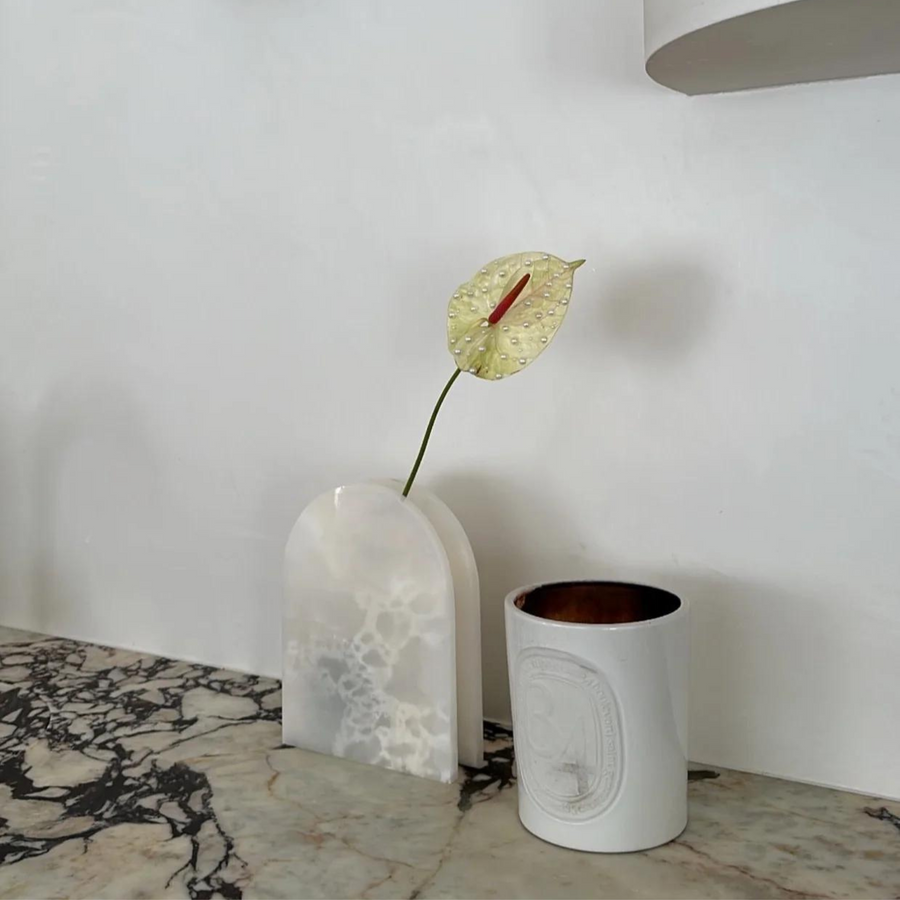 Flora Vase - White Onyx