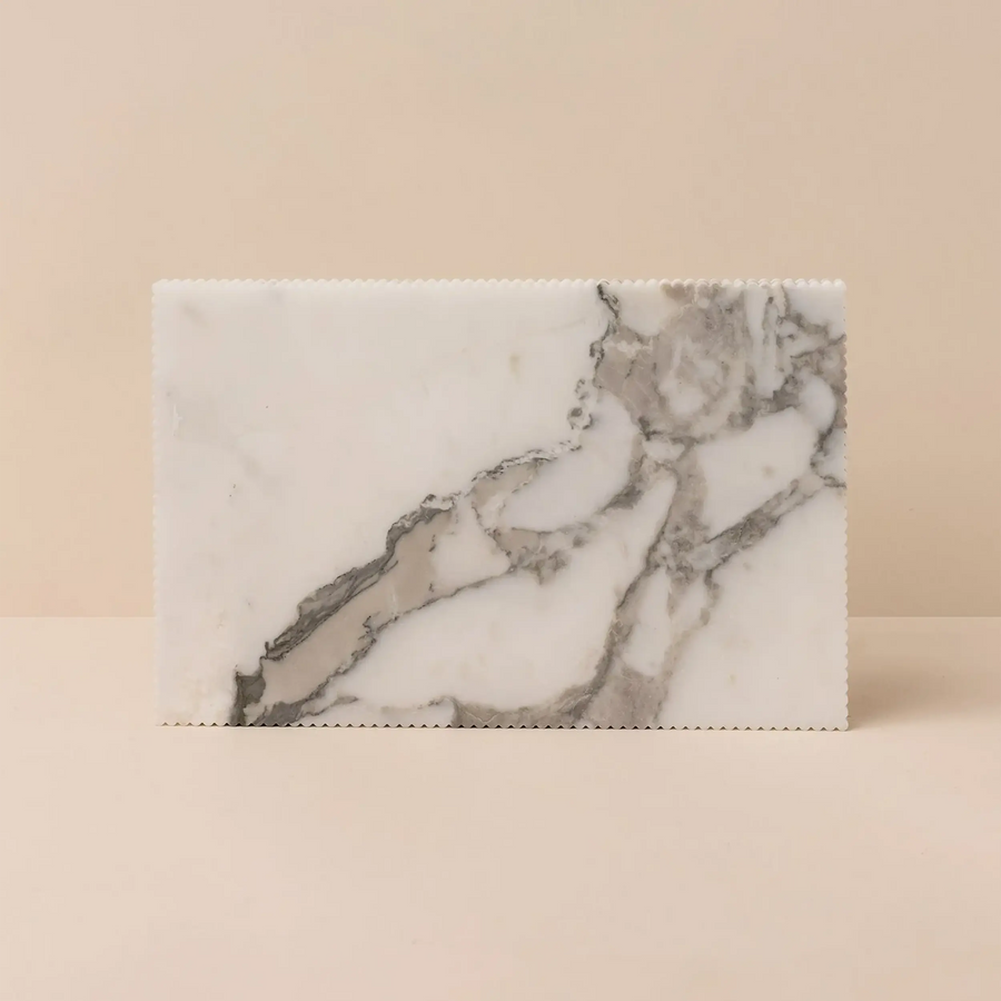 Micro Scallop Tray Large - White Marble