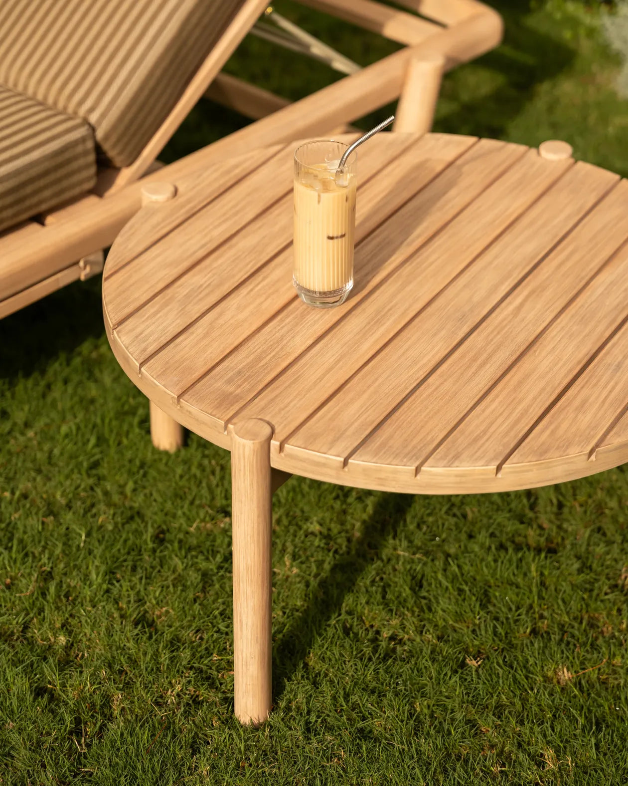 Indra Outdoor Side Table - Light Acacia