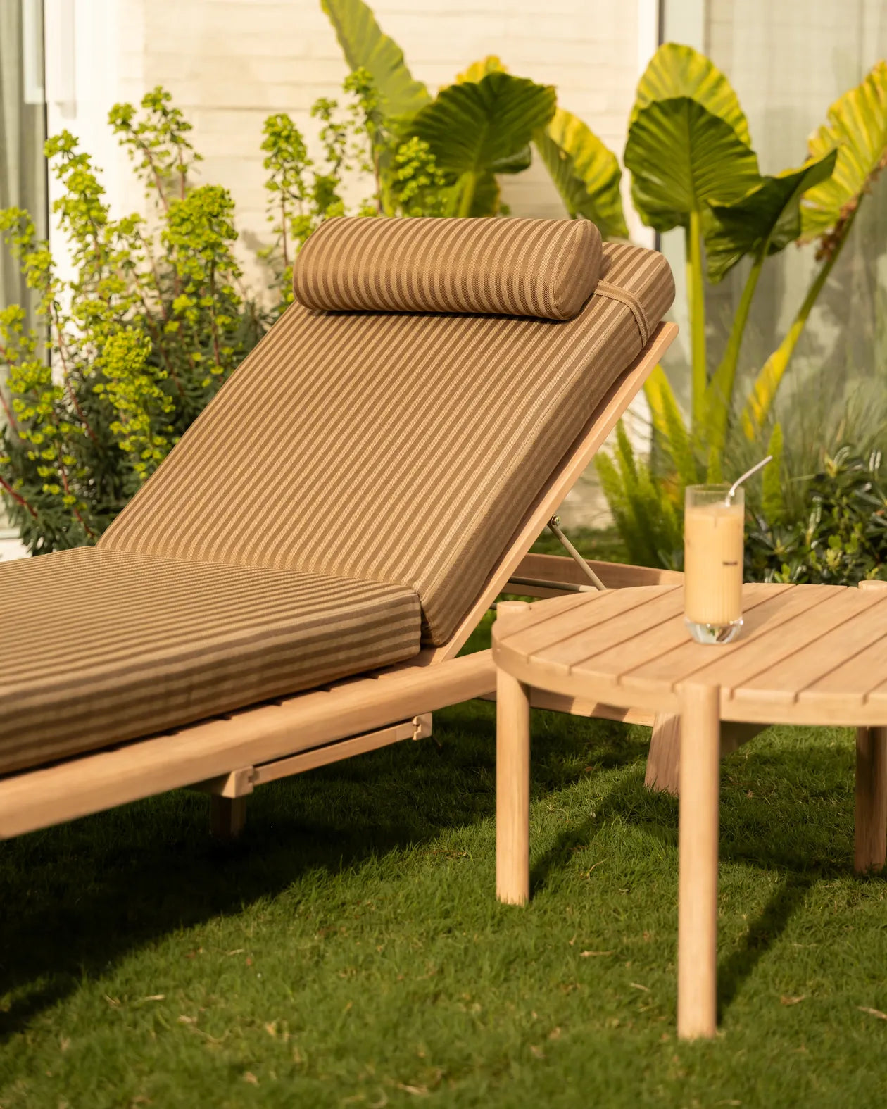 Indra Outdoor Side Table - Light Acacia