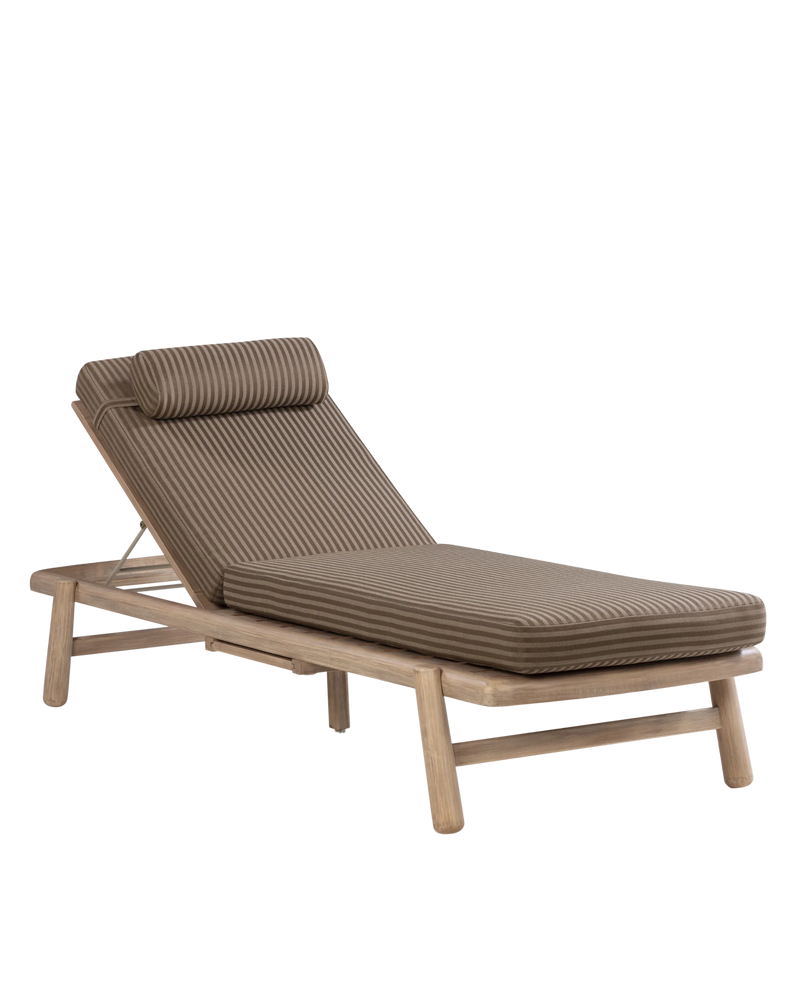 Indra Outdoor Sun Lounge - Pebble Stripe
