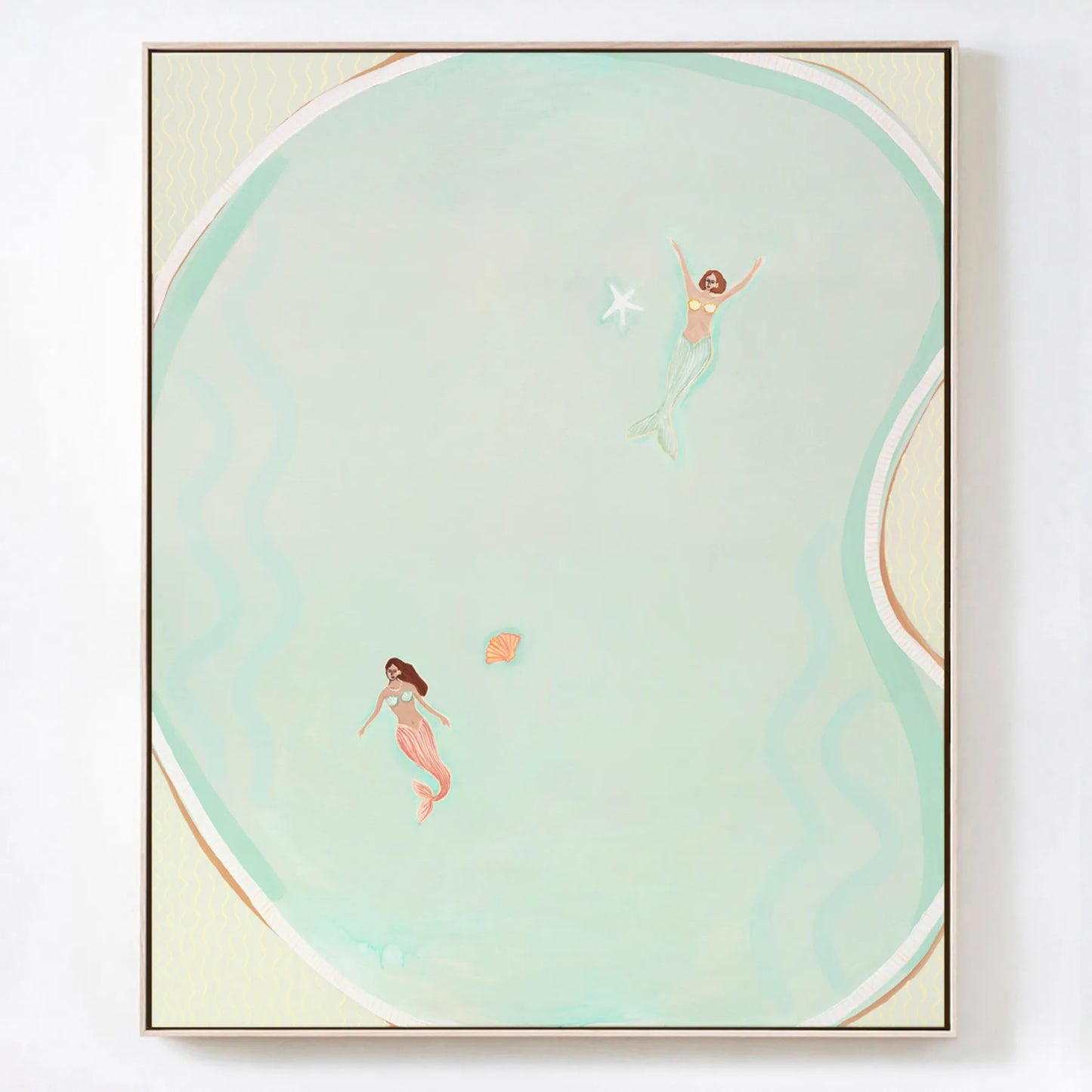 I Dreamed We Were Mermaids Canvas Print 117cm x 140cm White Frame