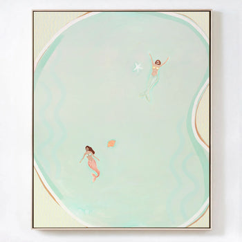 I Dreamed We Were Mermaids Canvas Print 100cm x 120cm White Frame