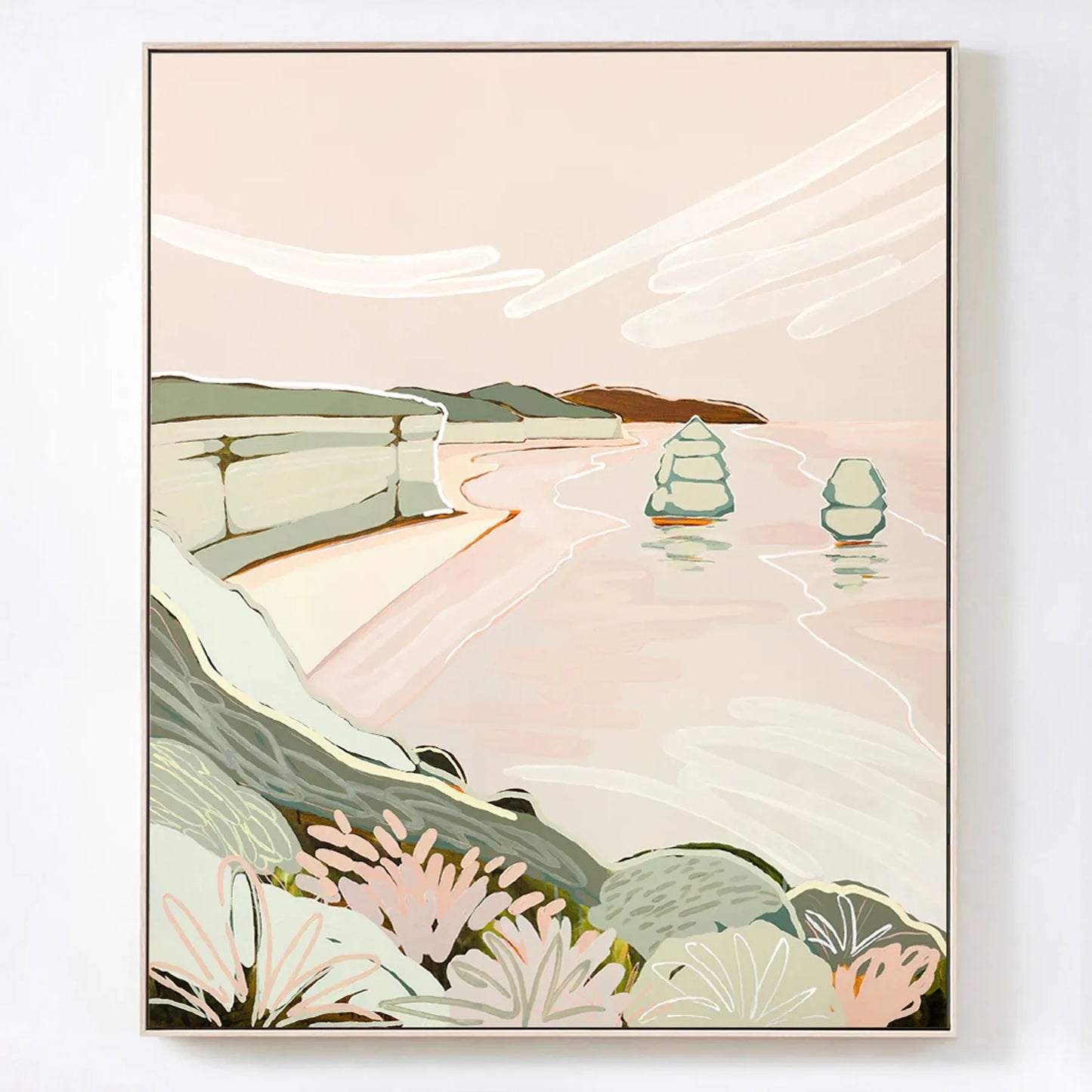 Tomorrow and Tomorrow Canvas Print 45cm x 55cm Oak Frame