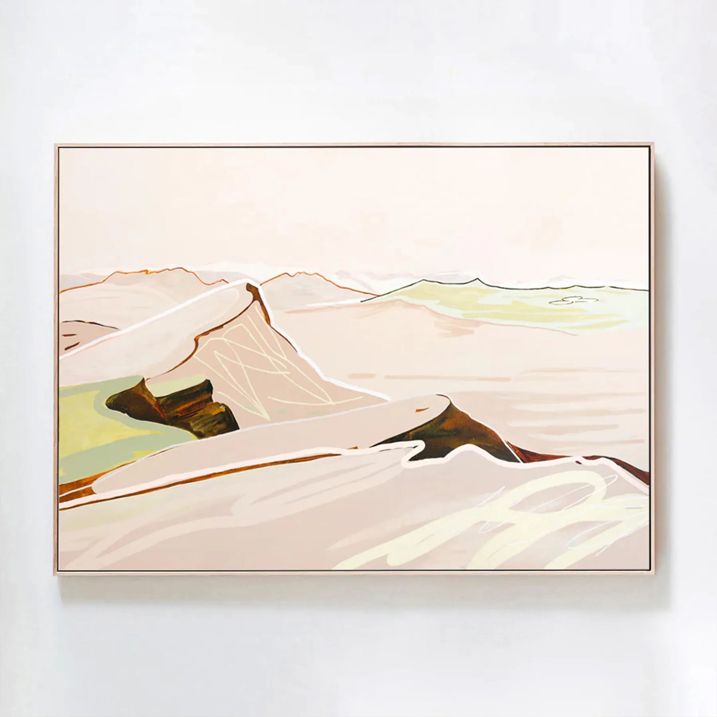 Tread Gently Canvas Print 100cm x 70cm White Frame