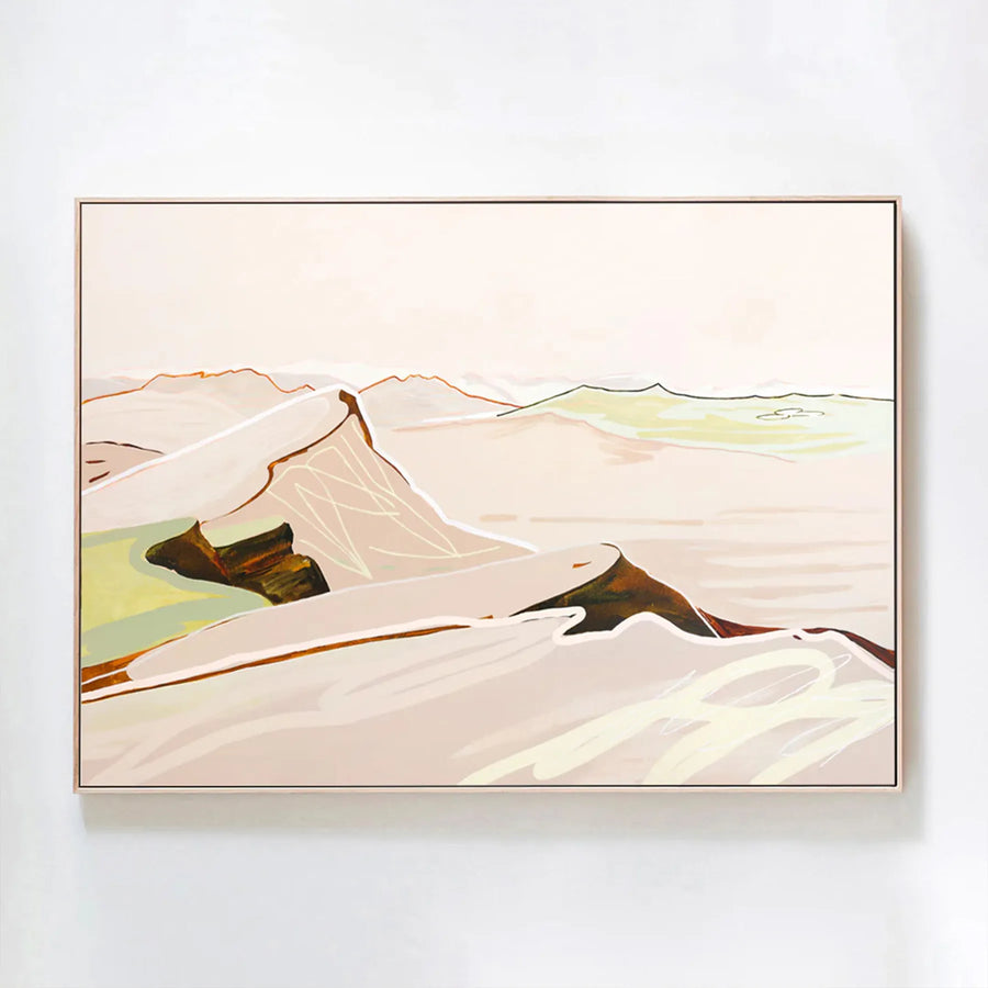 Tread Gently Canvas Print 100cm x 70cm White Frame