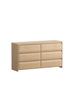 Juno 6 Drawer Chest - Oak Crema