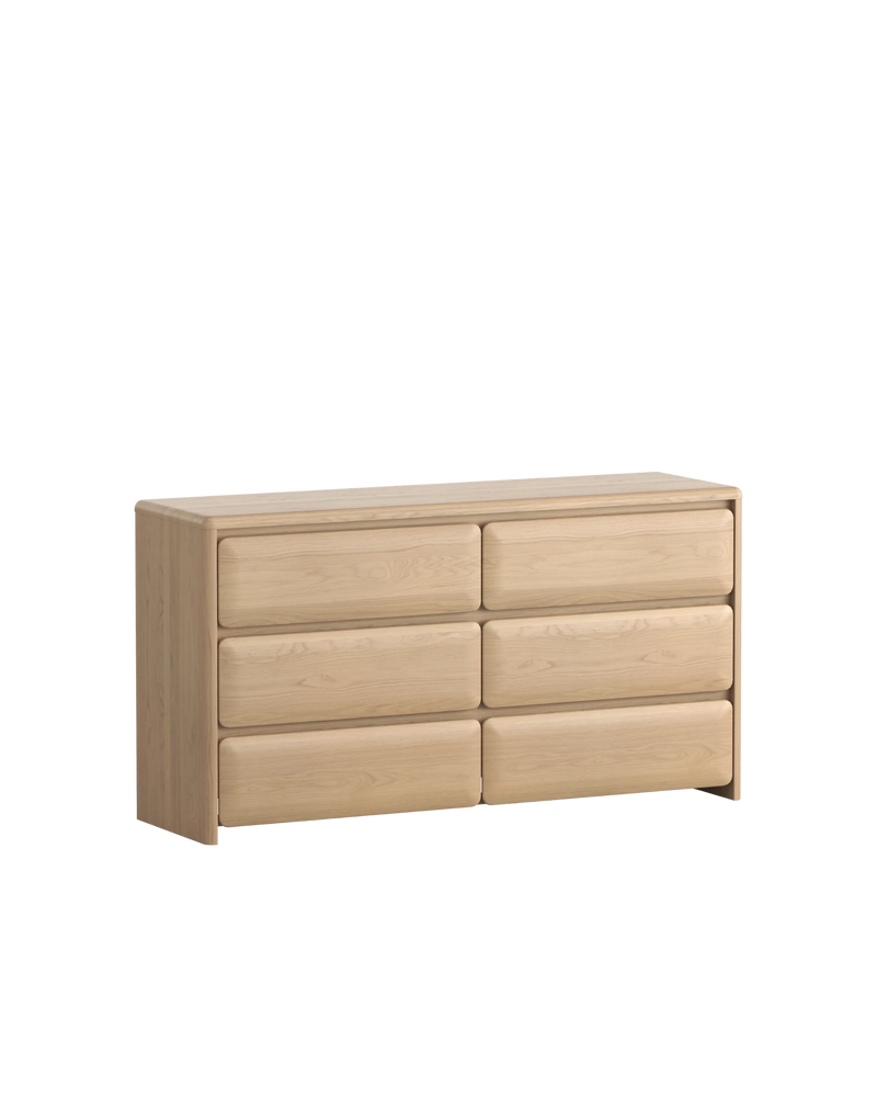 Juno 6 Drawer Chest - Oak Crema