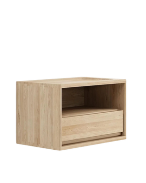 Circa Hanging Bedside Table Left - Oak