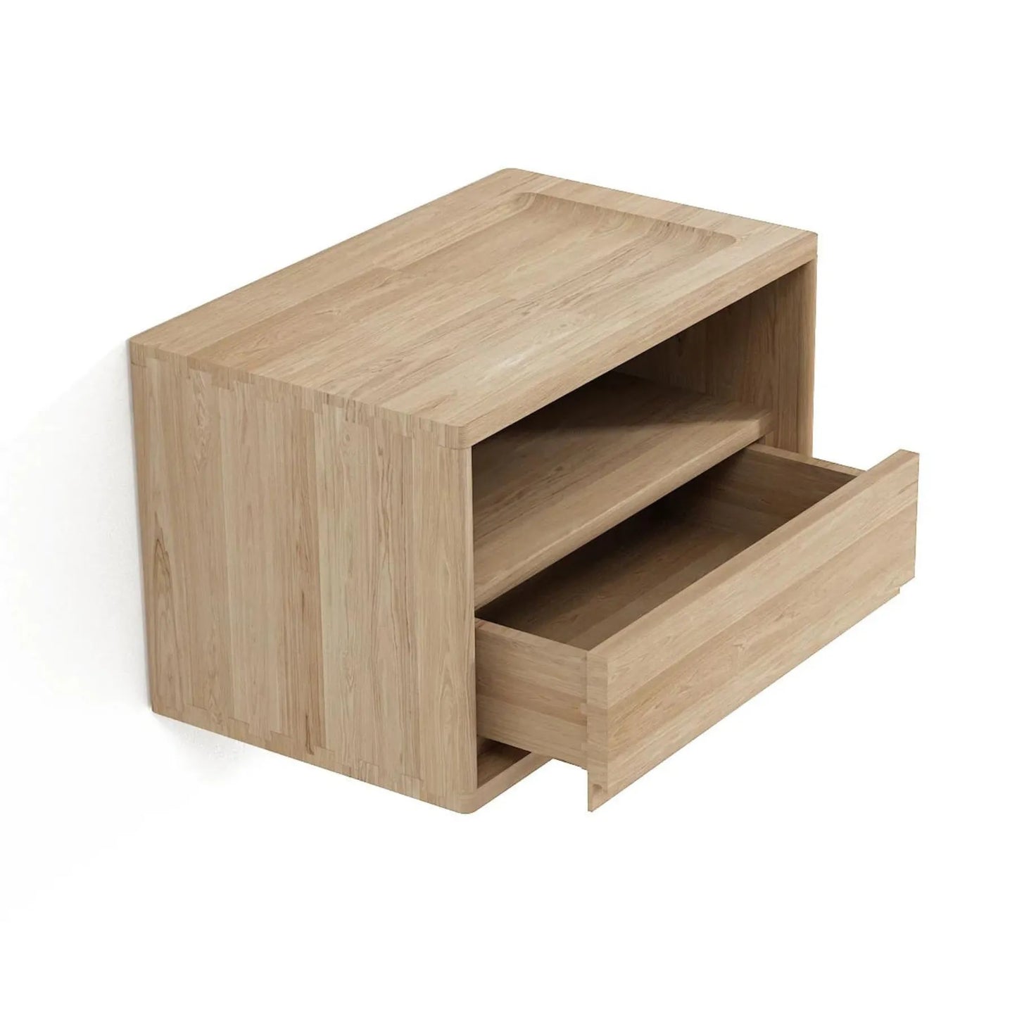 Circa Hanging Bedside Table Left - Oak