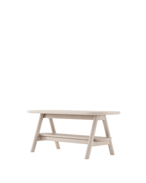 Curbus Oval Coffee Table - White Ash