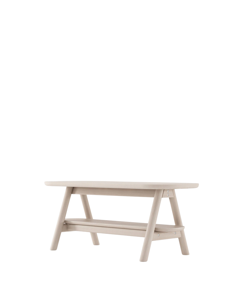 Curbus Oval Coffee Table - White Ash