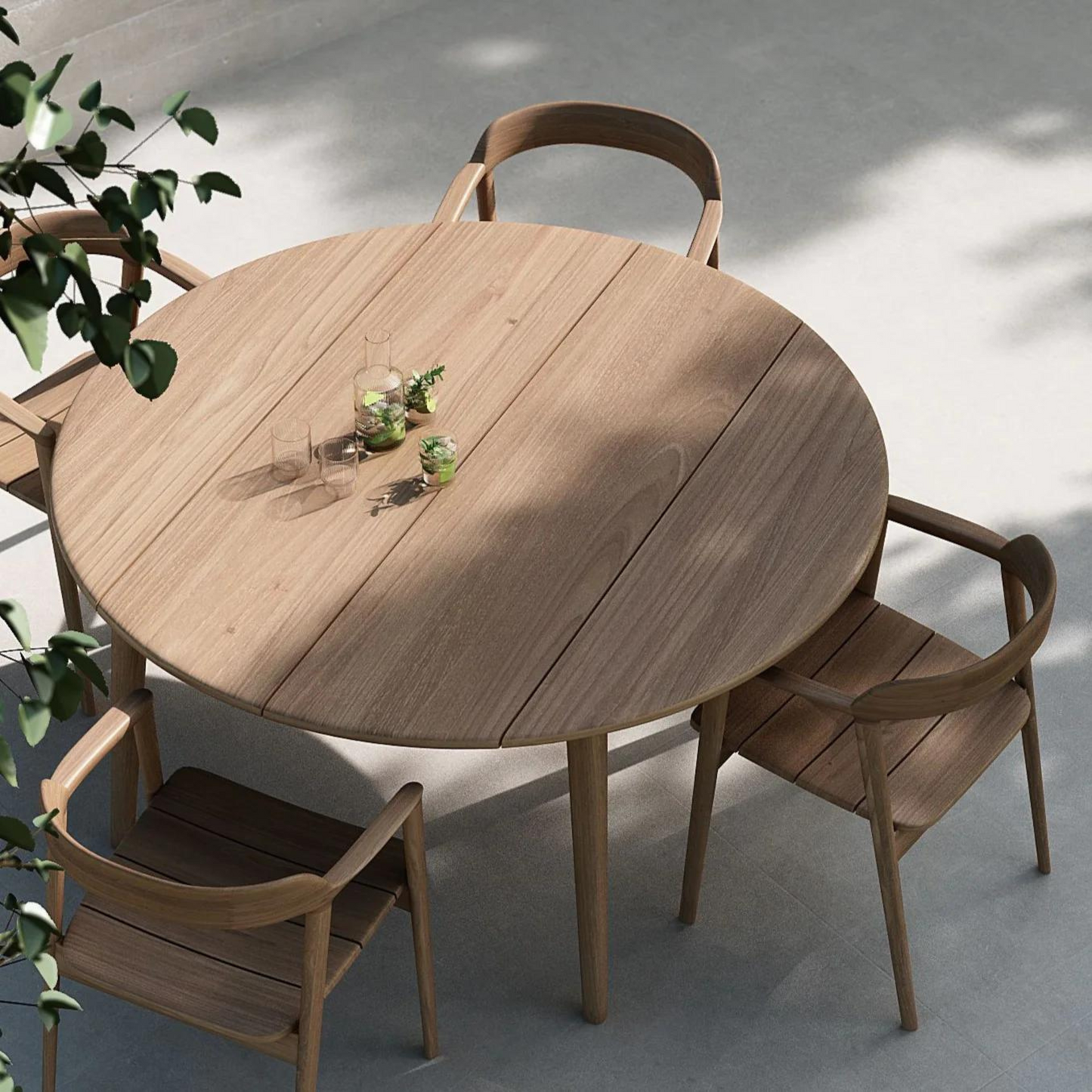 Grasshopper Outdoor Round Dining Table 120cm - Teak