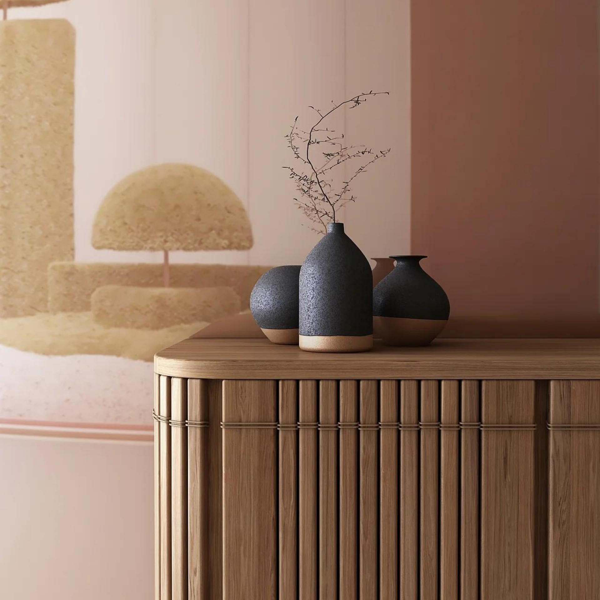 Koppar Sideboard W 2 Dr Patina Oak