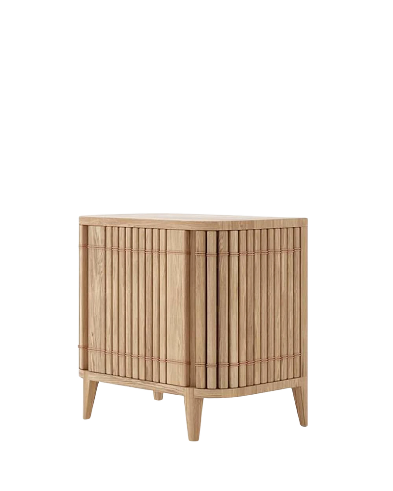 Koppar Side Table W Left Hinges - Oak