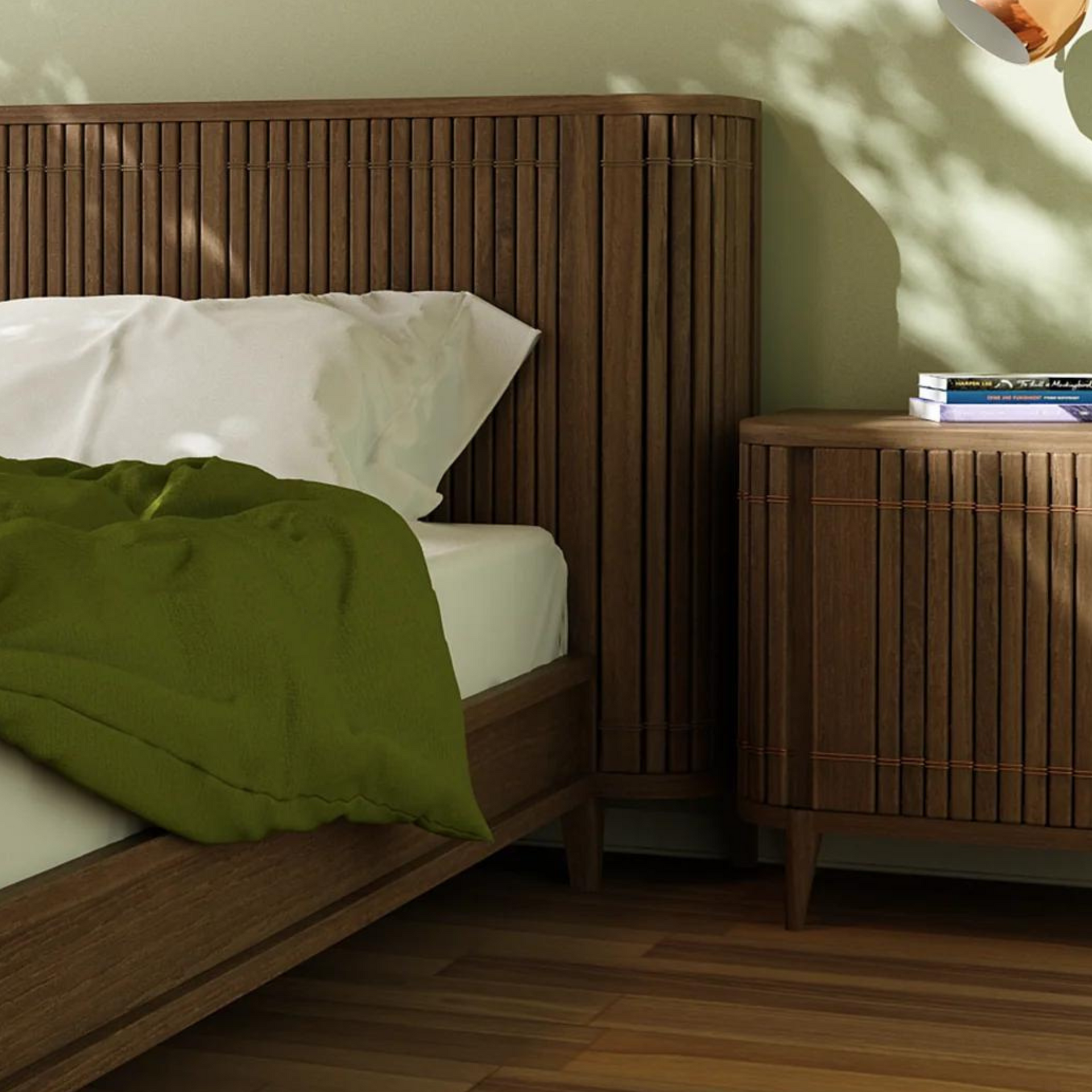 Koppar Side Table W Left Hinges - Teak