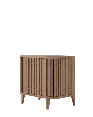 Koppar Side Table W Right Hinges - Teak