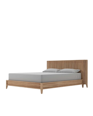 Koppar Queen Bed without Storage - Patina Oak