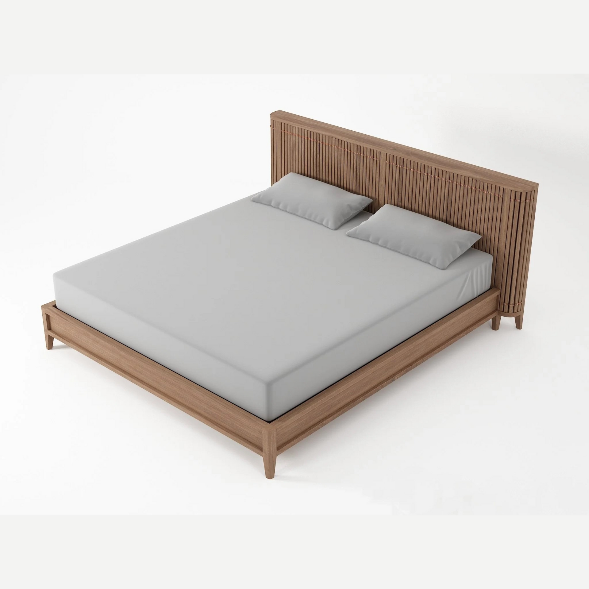 Koppar King Bed without Storage - Teak