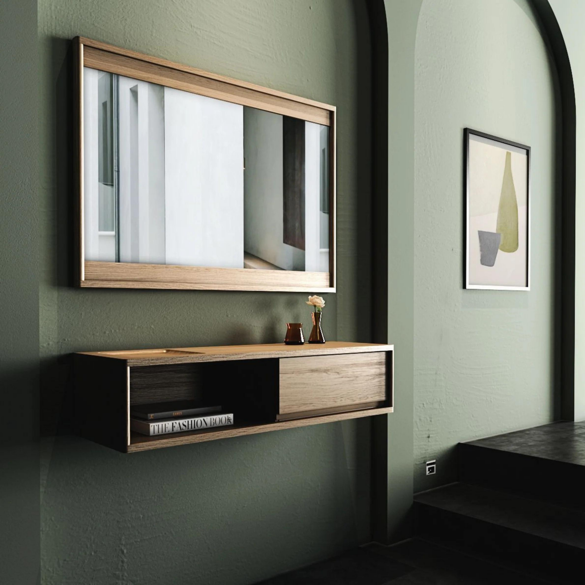 Circa Floating Entertainment Unit W/ Drawer And Niche - Oak