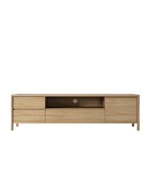 Circa Entertainment Unit W/ 2 Drawers Flip - Oak