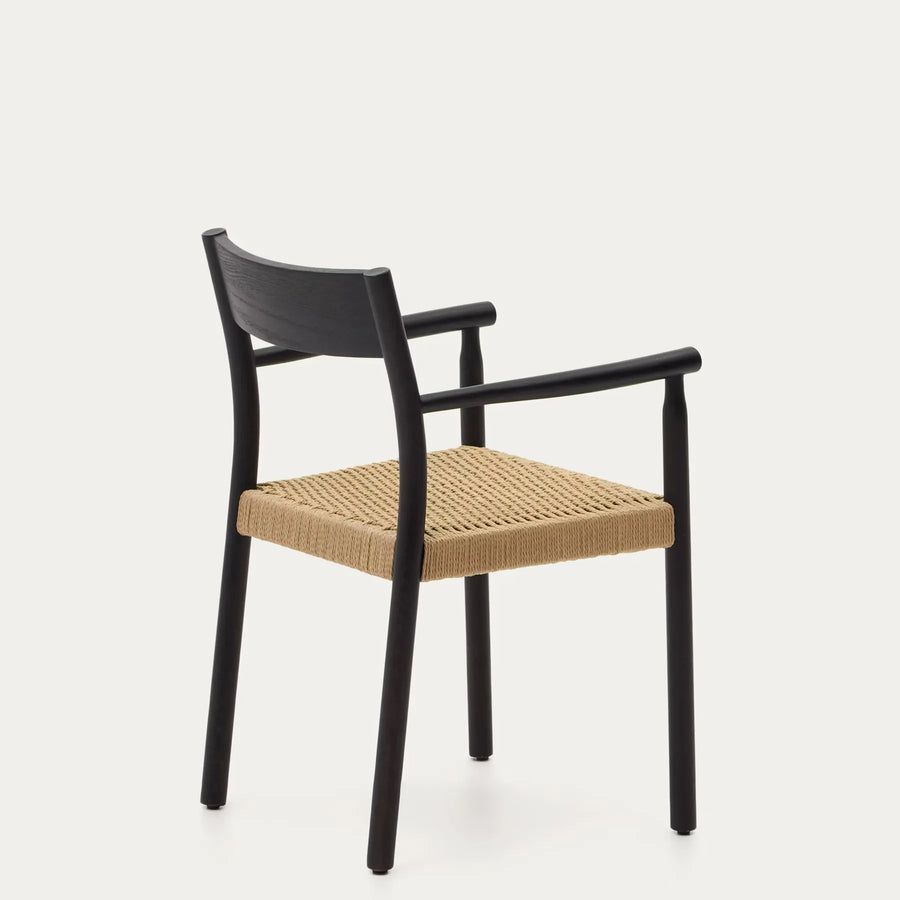Yalia Dining Chair - Black / Natural