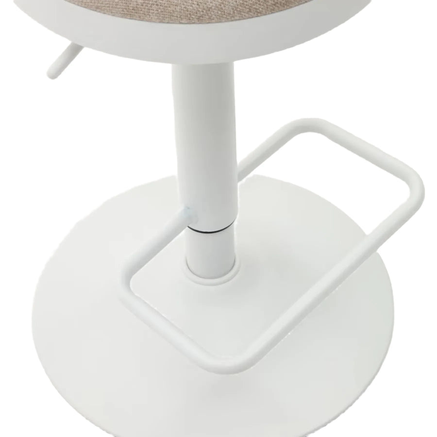 Zaib Bar Stool - Beige / White