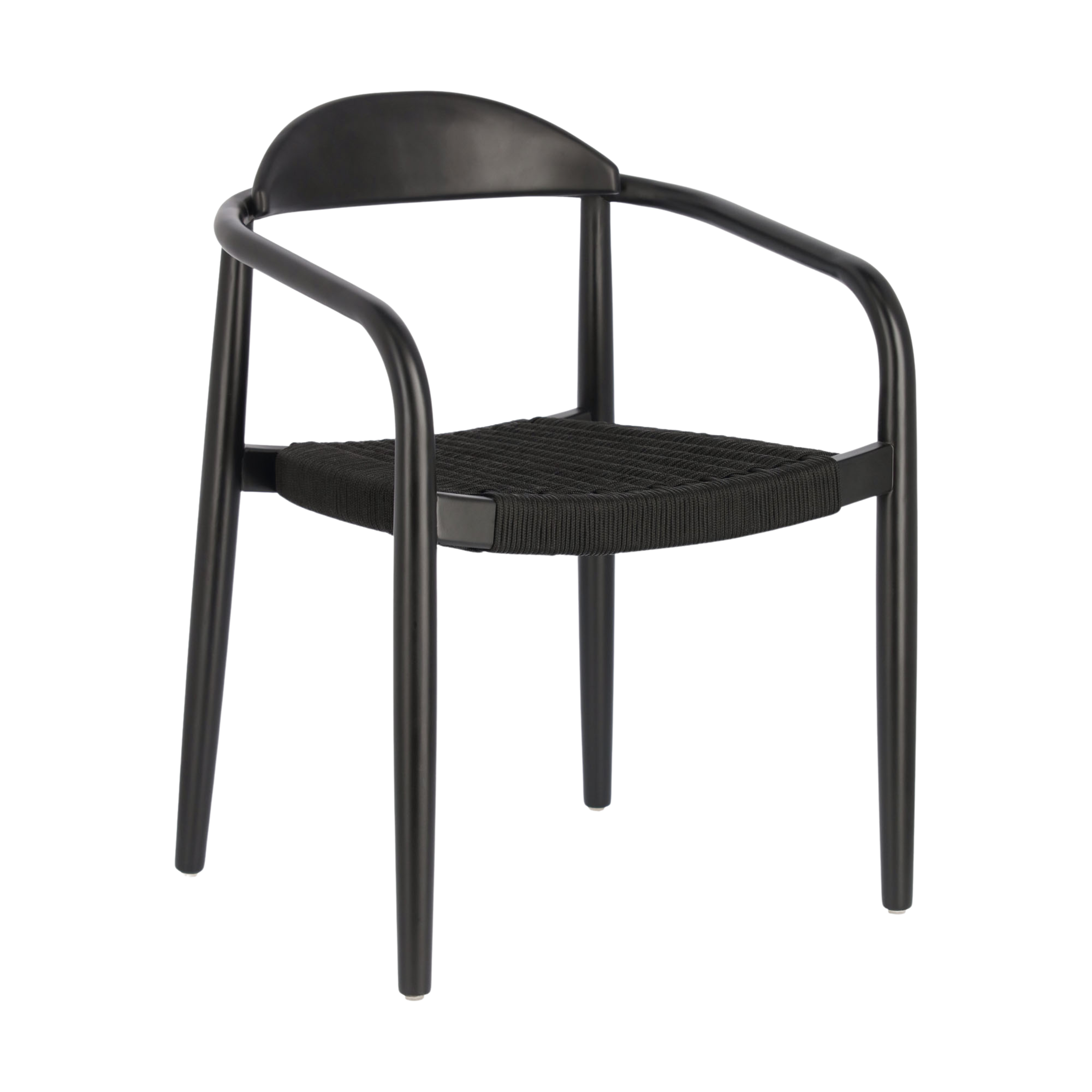 Buy Nina Outdoor Dining Chair Black/Black Rope by Kave Home online