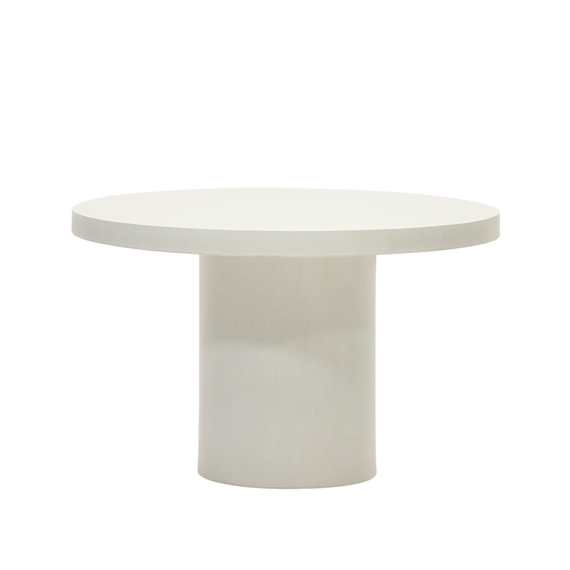 Aiguablava Outdoor Round Dining Table 120cm - White
