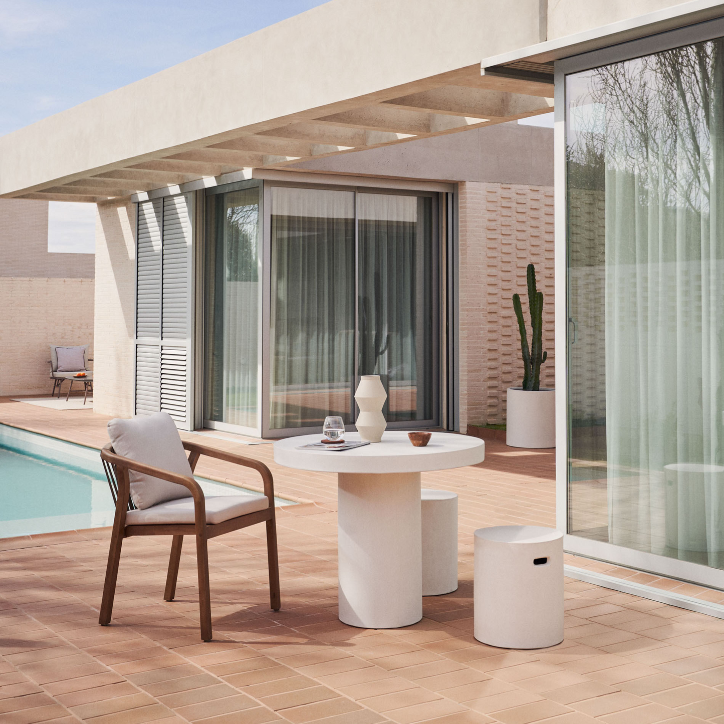 Buy Aiguablava Outdoor Side Table White by Kave Home online RJ Living