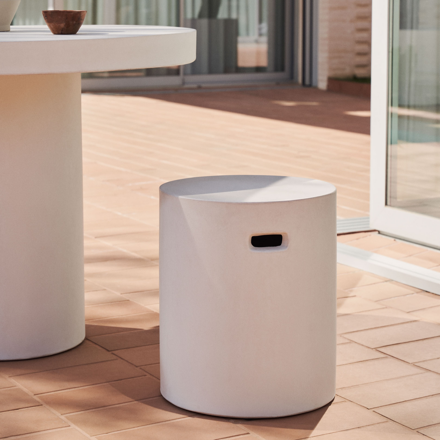 Buy Aiguablava Outdoor Side Table White by Kave Home online RJ Living