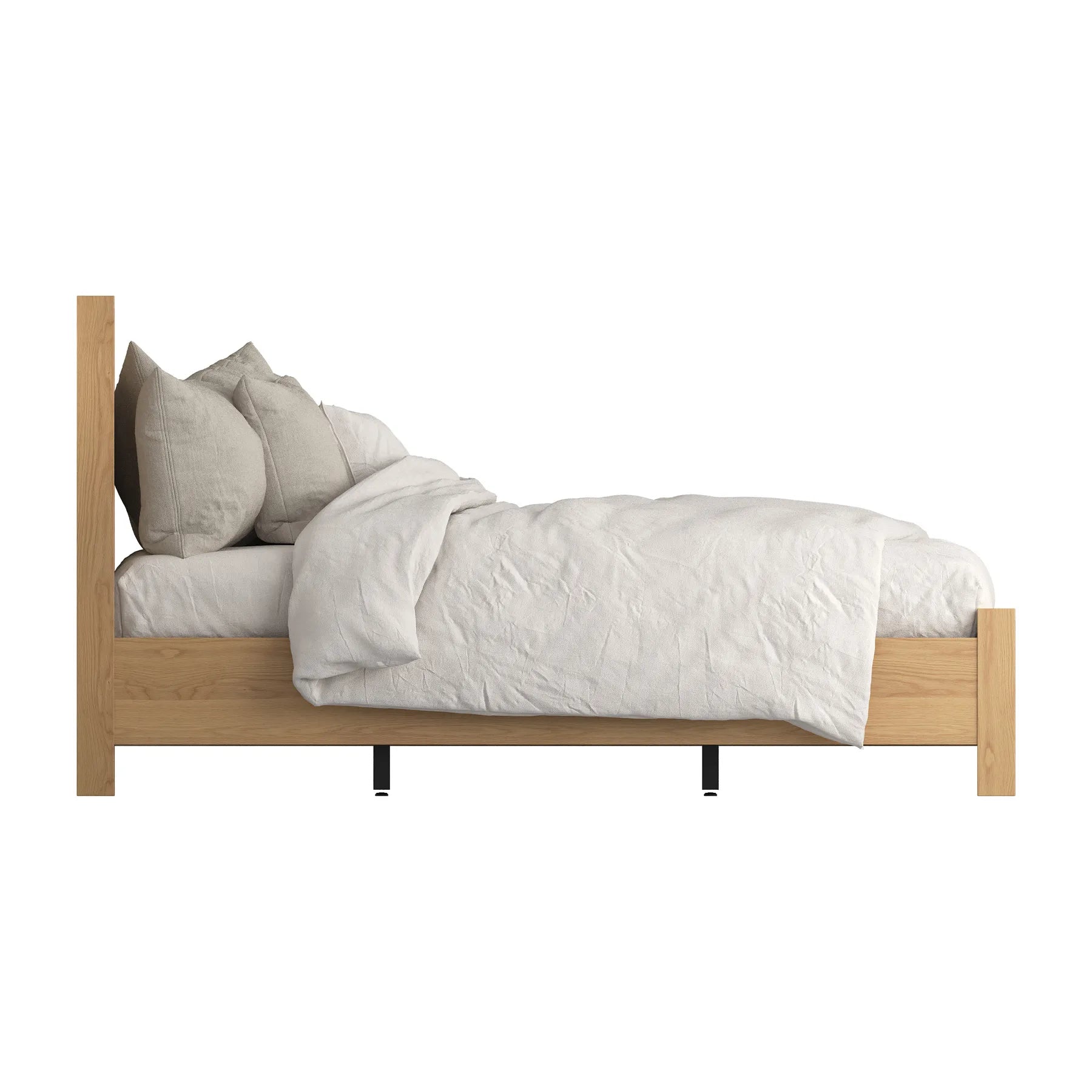 Peggy King Bed - Oak