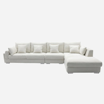 Long Island 3 Seater RHF Chaise Sofa - Kindred Snow