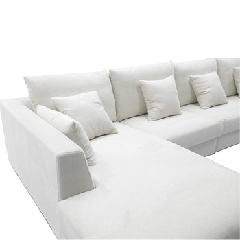 Long Island 4 Seater LHF Chaise Sofa - Kindred Snow