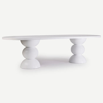 Plum Moon 280cm Dining Table - White