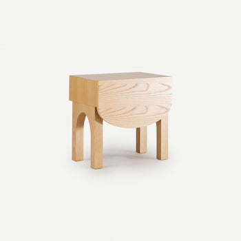Grounded Dune Bedside Table - Ash