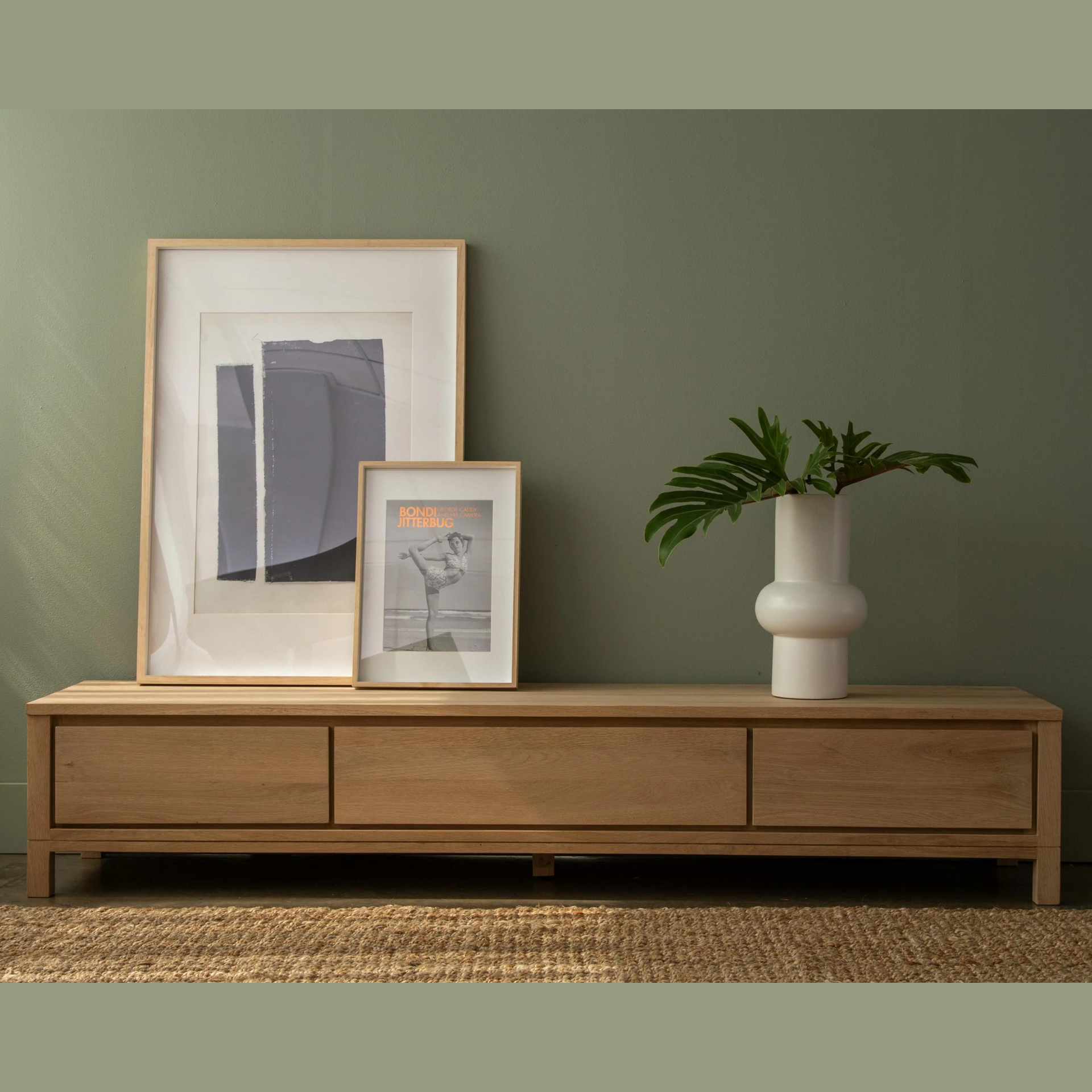 Solid TV Chest 180cm - Oak